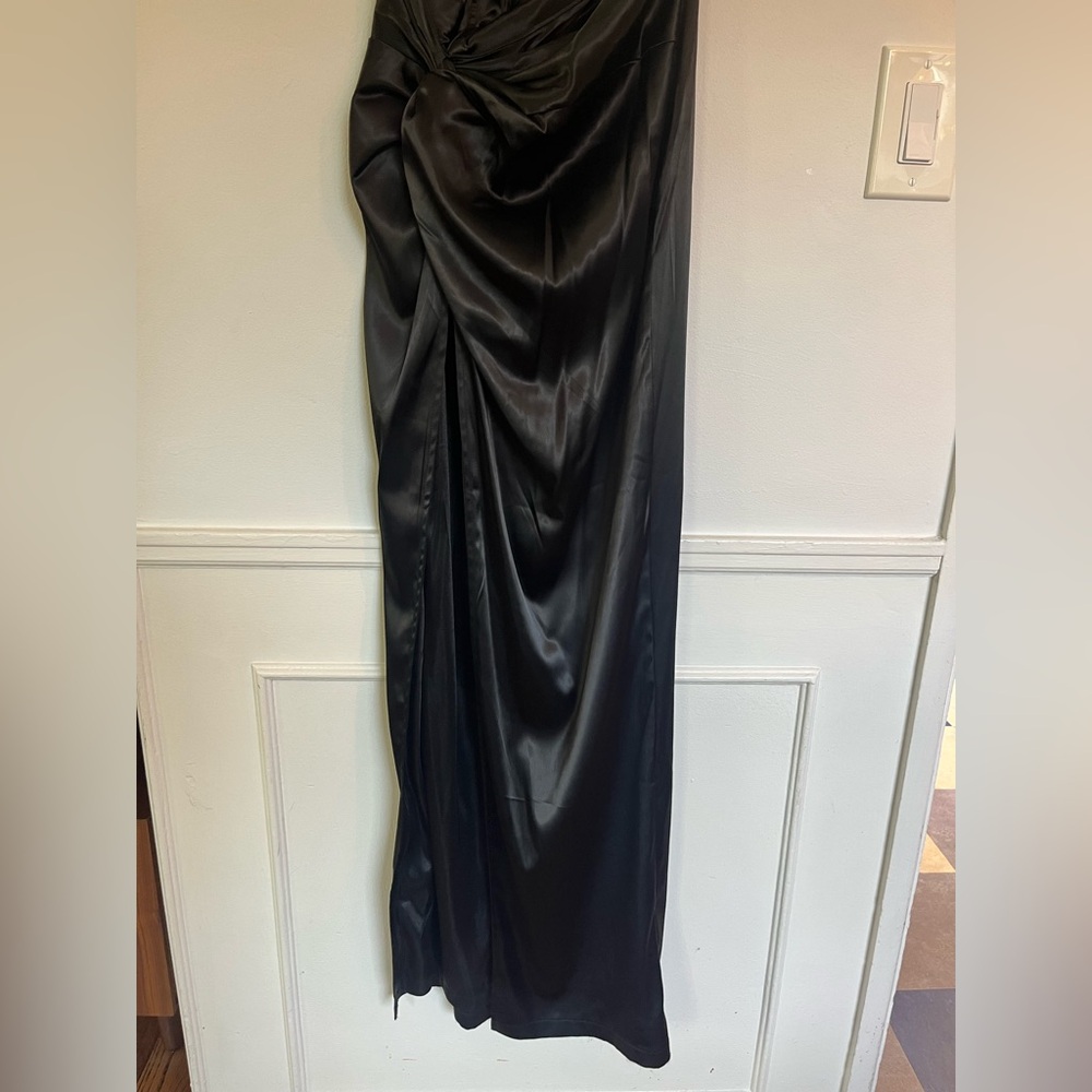 Romancing Black Thigh Split Corset Strapless Maxi… - image 6